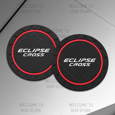 2 шт., ПВХ для Mitsubishi Eclipse Cross, логотип, автомобильная подставка для воды, противоскользящие силиконовые подушечки, аксессуары для украшения интерьера