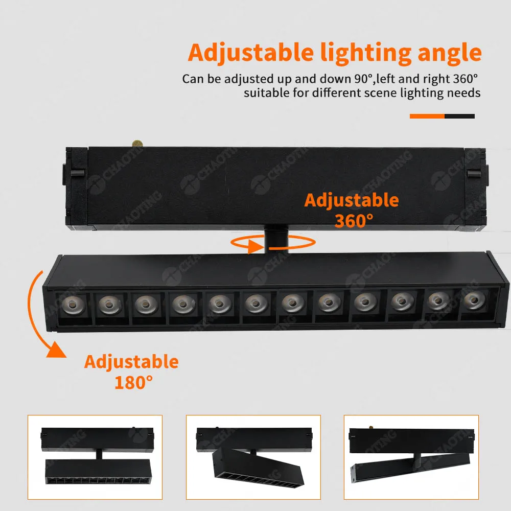 Commerciële 9W 16W Roterende Spots LED Tracklights Moderne Magnetische Rail Systeem Tuya Smart Wifi ZigBee Inbouw Track spot Light
