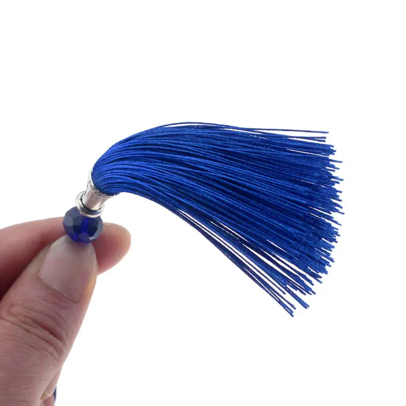 2/4/8Pcs 8cm/3.15inch Beautiful Crystal Tassel For Jewelry Decoration Accessories Diy Clothing Pendant Small Hanging Ear Tassel