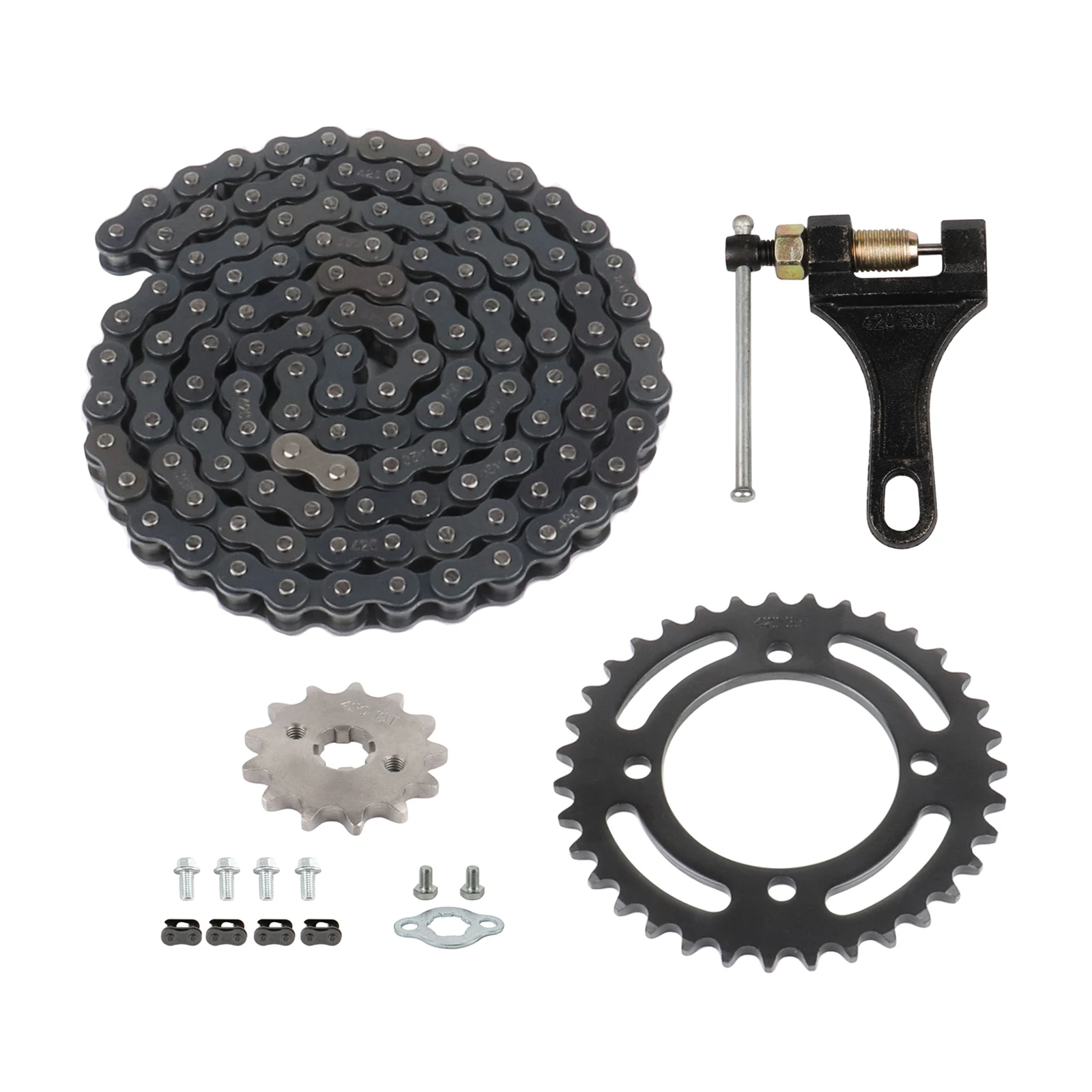 Kit de piñón de cadena 420, piñón trasero 420 35T 145mm delantero 420 13T 57mm 120L cadena para 50cc a 125cc Dirt Mini Bikes ATV Go Kart