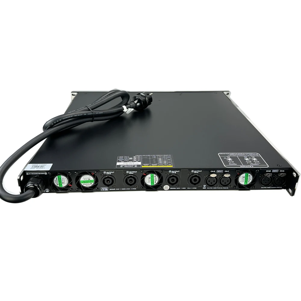 1U Class D Digital Power Amplifiers With DSP, 4Channels 10000watts 2ohms Workable Pro Audio Amplifier for Big Speakers