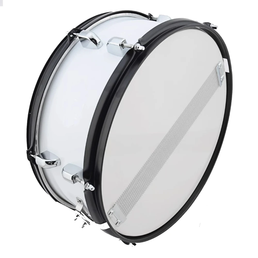 Single Percussion Instrument PVC Skin Aluminum Carrier 14 Inch Marching Snare Drum