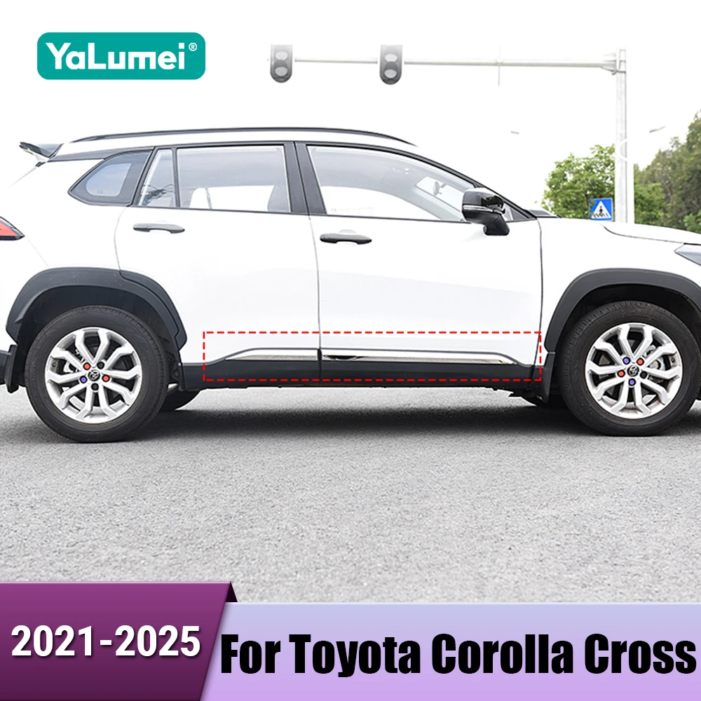 

Stainless Steel Car Door Edge Protector Cover Trim For Toyota Corolla Cross XG10 2021 2022 2023 2024 2025 Hybrid Accessories