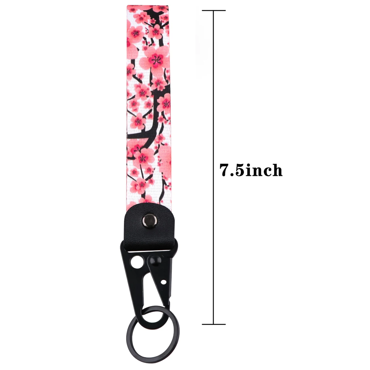 Sakura Auto-Schlüsselanhänger, Kirschblüten-Lanyard, Hängegurt mit Metall-Schlüsselhalter, Anhänger, Auto, Motorrad, Schlüsselanhänger, Zubehör, Geschenk – Detail 1