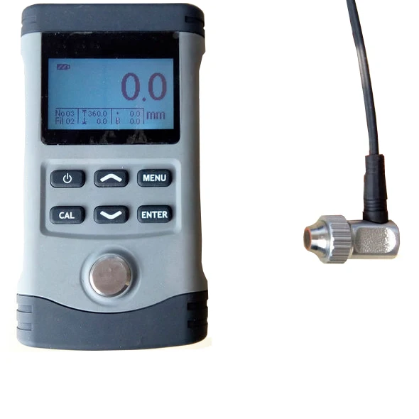 Low Power Ultrasonic Thickness Gauge Meter With Velocity Range 1000 to 9990 m/s With Data Transfer Function