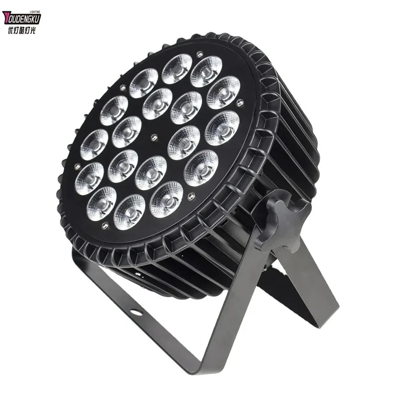 10 pieces led slim par 18x10w 4in1 rgbw led par light for stage effect