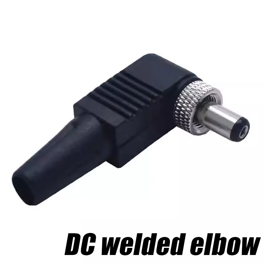 1/3PCS 90 Degree Male 5.5x2.1mm/5.5×2.2mm Type L Plug DC Power Male Plug DC with Nut Welding Plug