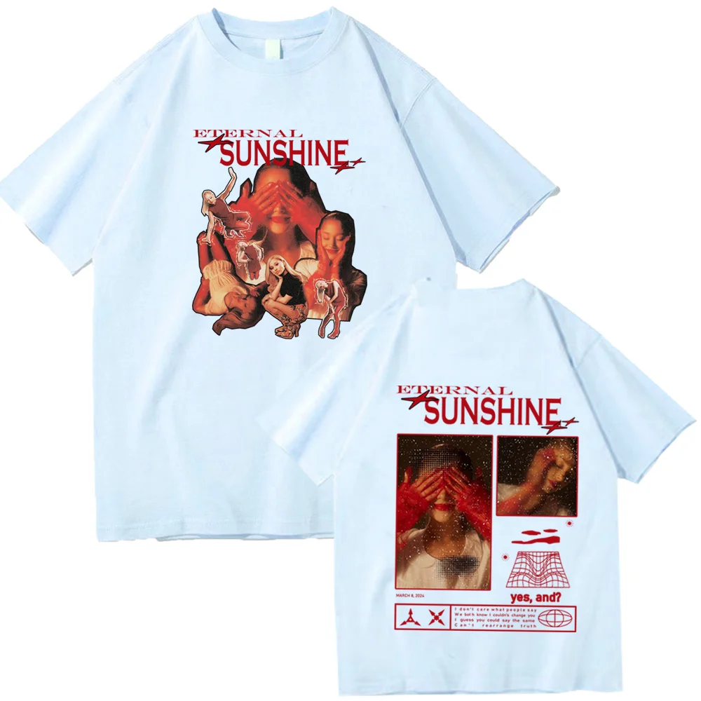 Ariana Grande Eternal Sunshine 2024 T-Shirts Fashion Harajuku O-Neck Short Sleeve Man Woman Shirts