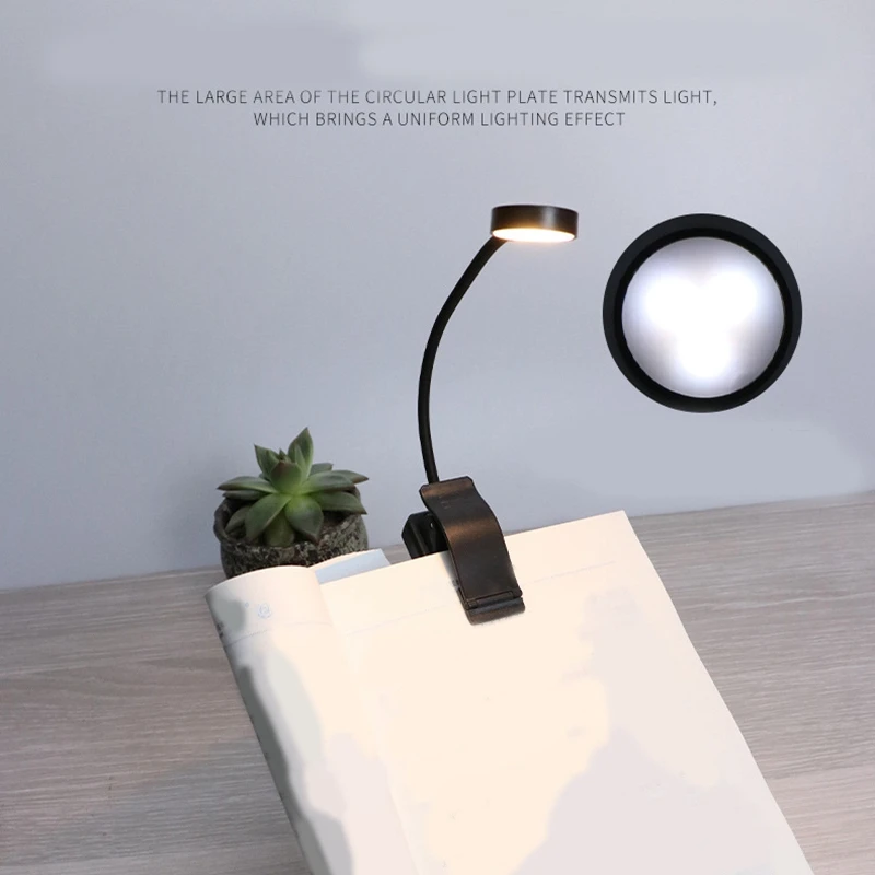 

A31Z-Reading Light LED USB Switch Lamp Clip Book Lights,LED Dormitory Reading Light For Piano Light Rechargeable Book Light