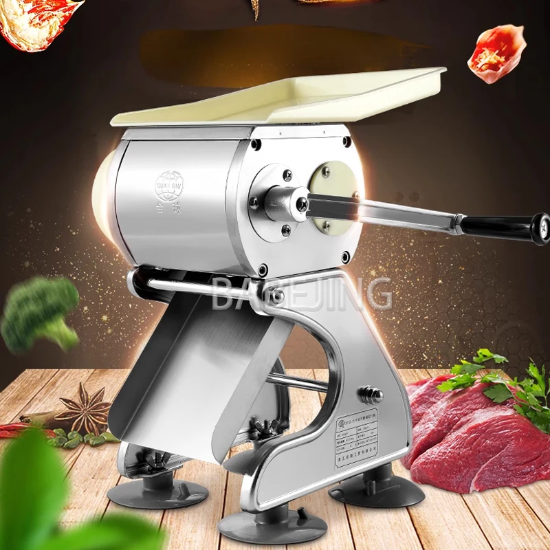 Kommerzieller handbetriebener Fleischschneider, Gemüseschneider, multifunktionaler kleiner Schweinefleischwürfel