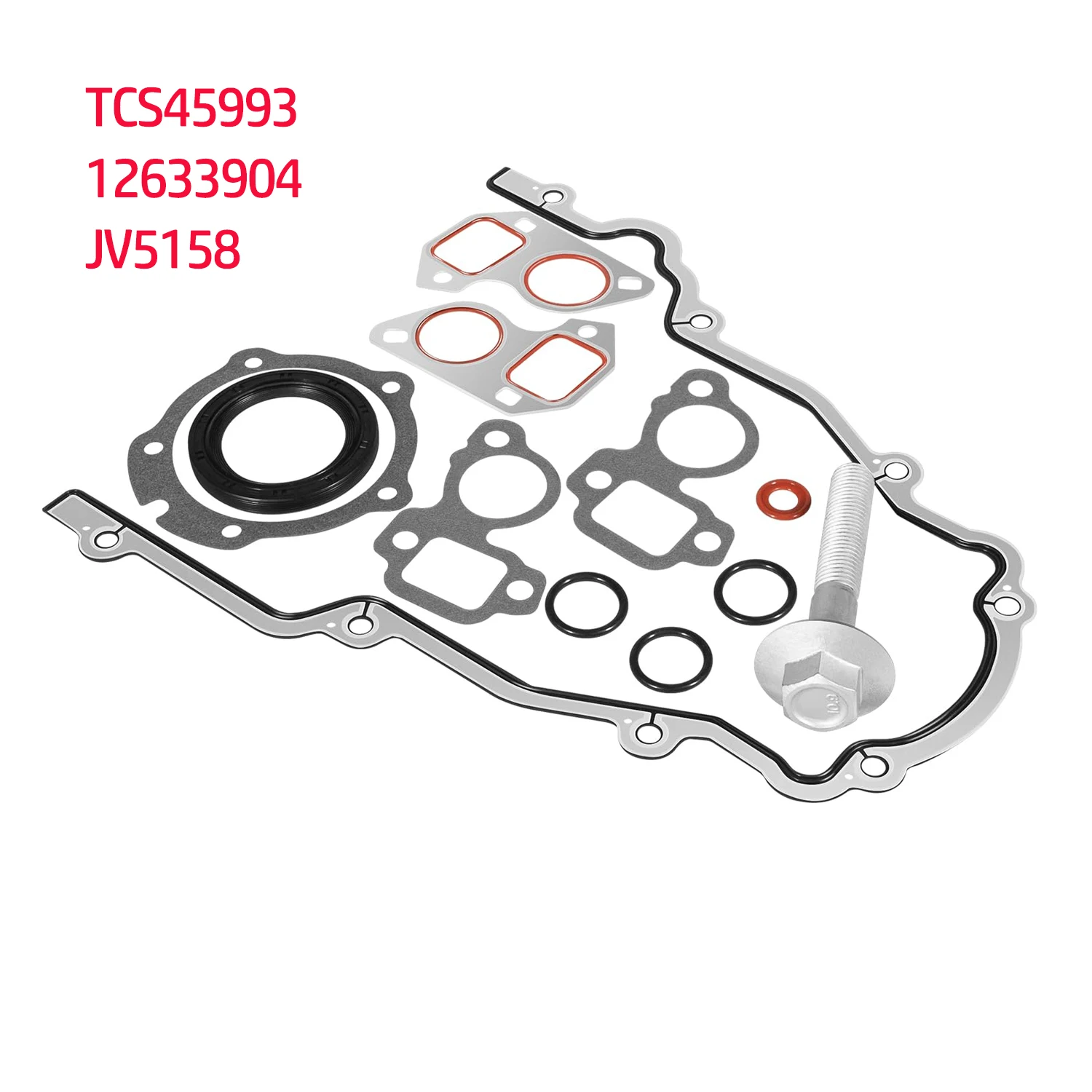 Replaces TCS10448, 12633904,TCS45993 Engine Timing Cover Gasket & Water Pump Seal Kit for GM LS Engines LS1 LS2 LS3 LS6