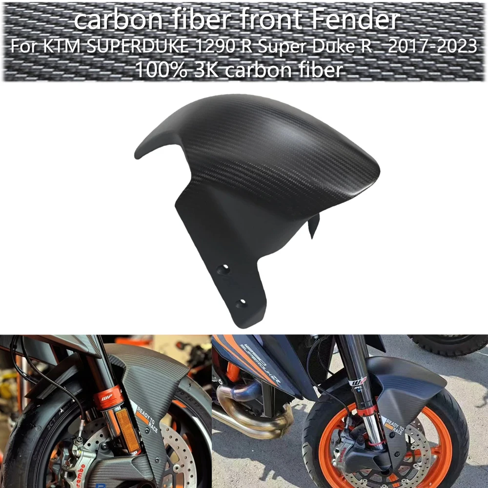 FÜR KTM SUPERDUKE 1290 R Super Duke R 2017-2023 100 % 3K Carbonfaser-Kotflügel vorne Spritzwasserrad