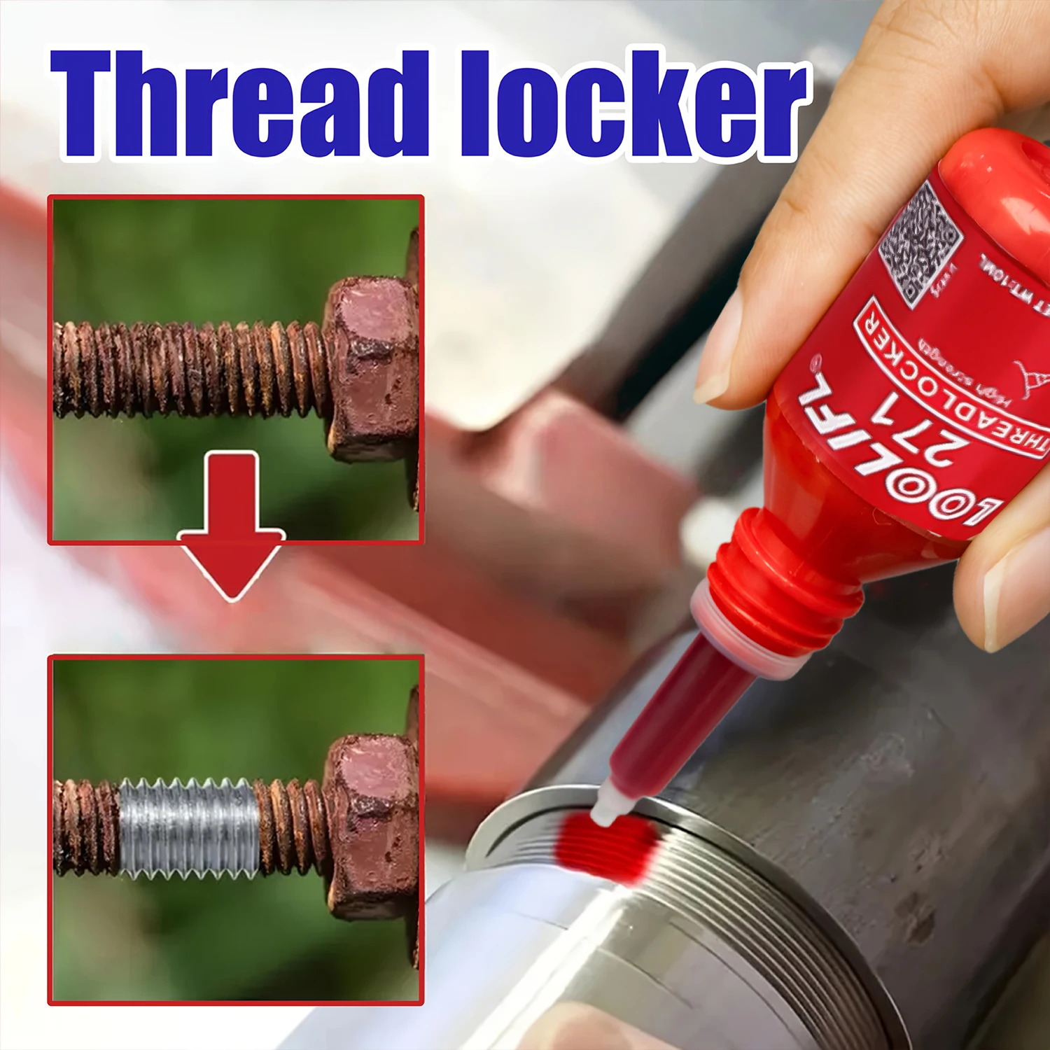 10ml Threadlocker Screw Glue Quickly Cured Thread Locking Agent Anaerobic Adhesive Corrosion-Resistant Anti-Loosening Glue