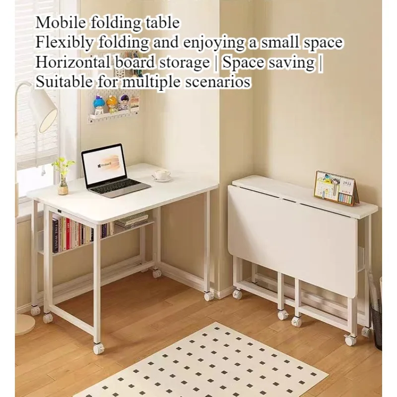 Small apartment folding table does not occupy an area,removable desk,home computer table, lazy bedside table, simple study table
