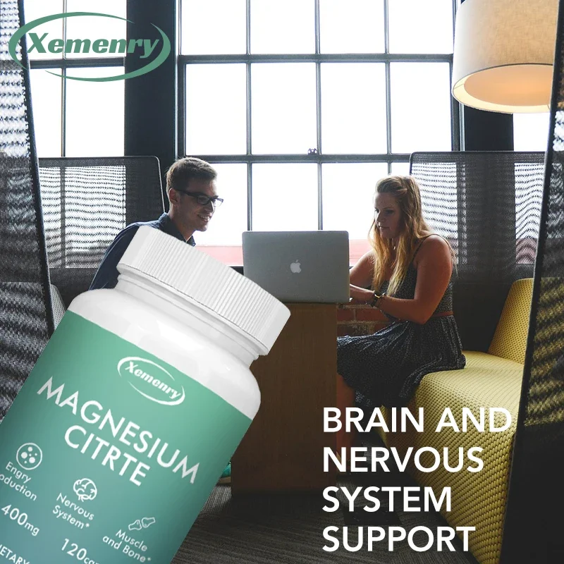 Premium Magnesium Citrate Capsules - Supports Nervous System Health, Energy Production, Joint Pain Relief