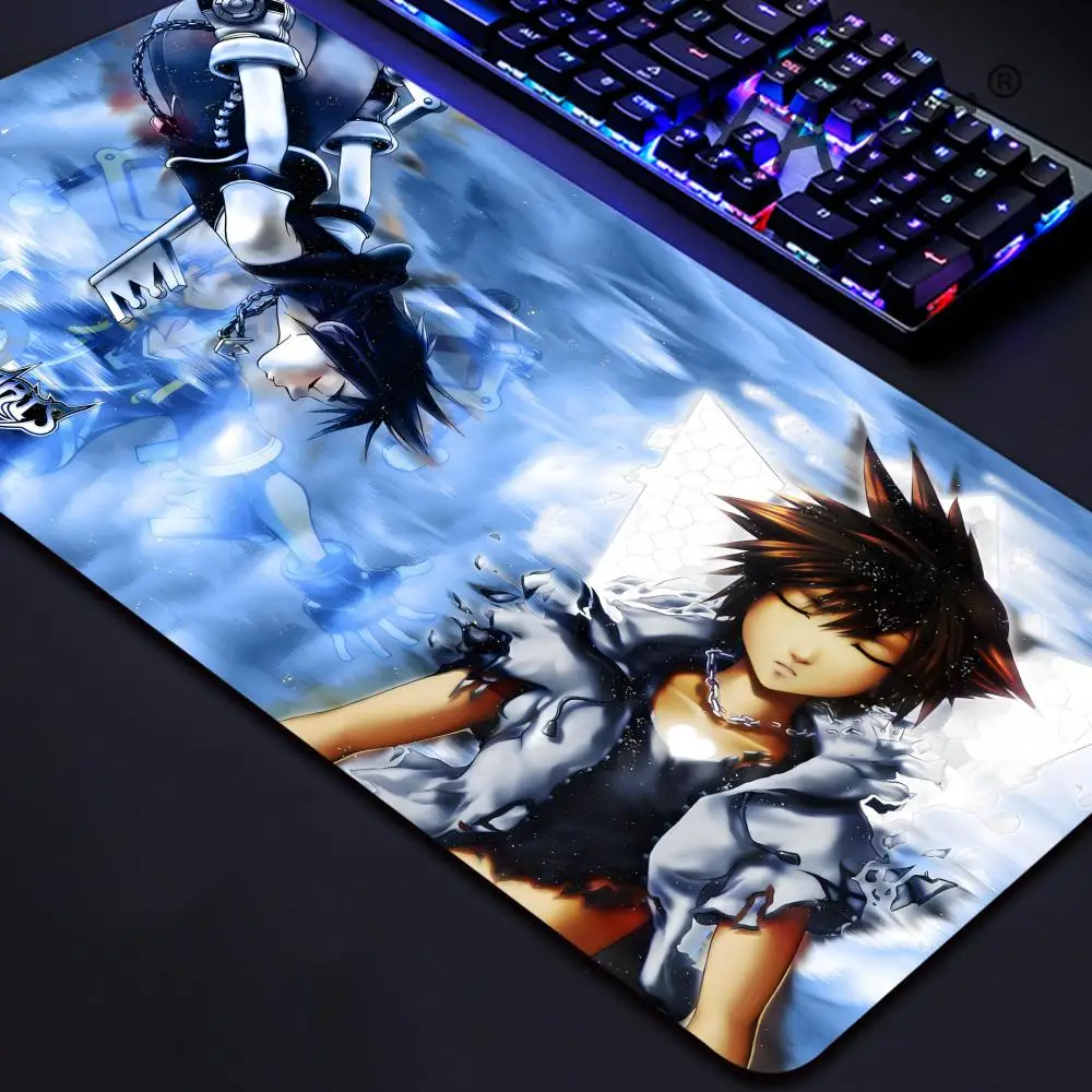 Games K-Kingdom Hearts Mouse Pad Desk Mouse Pad Cute HD Desk Pad Extended Gaming Keyboard Mats Large XXL Gamer Mousepad 120x60