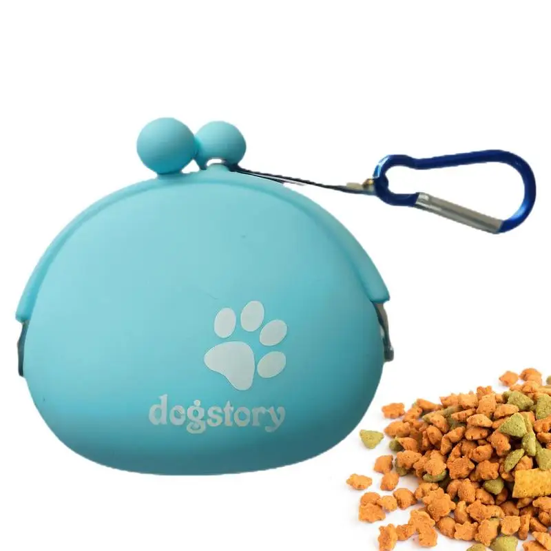 Silicone Dog Treat Bag Pet Portable Dog Training Waist Bag Outdoor Feeder Puppy Snack Pouch Food Reward Storage Bag Pet Supplies