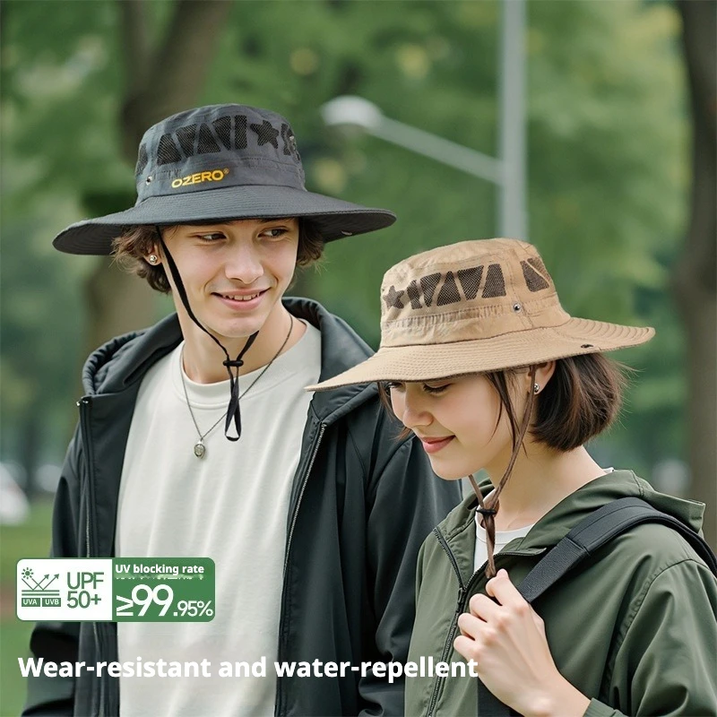 

Summer Sunshade Sun Hat Men and Women Outdoor Mountaineering Fishing UV Anti-ultraviolet Sun Hat Foldable Storage