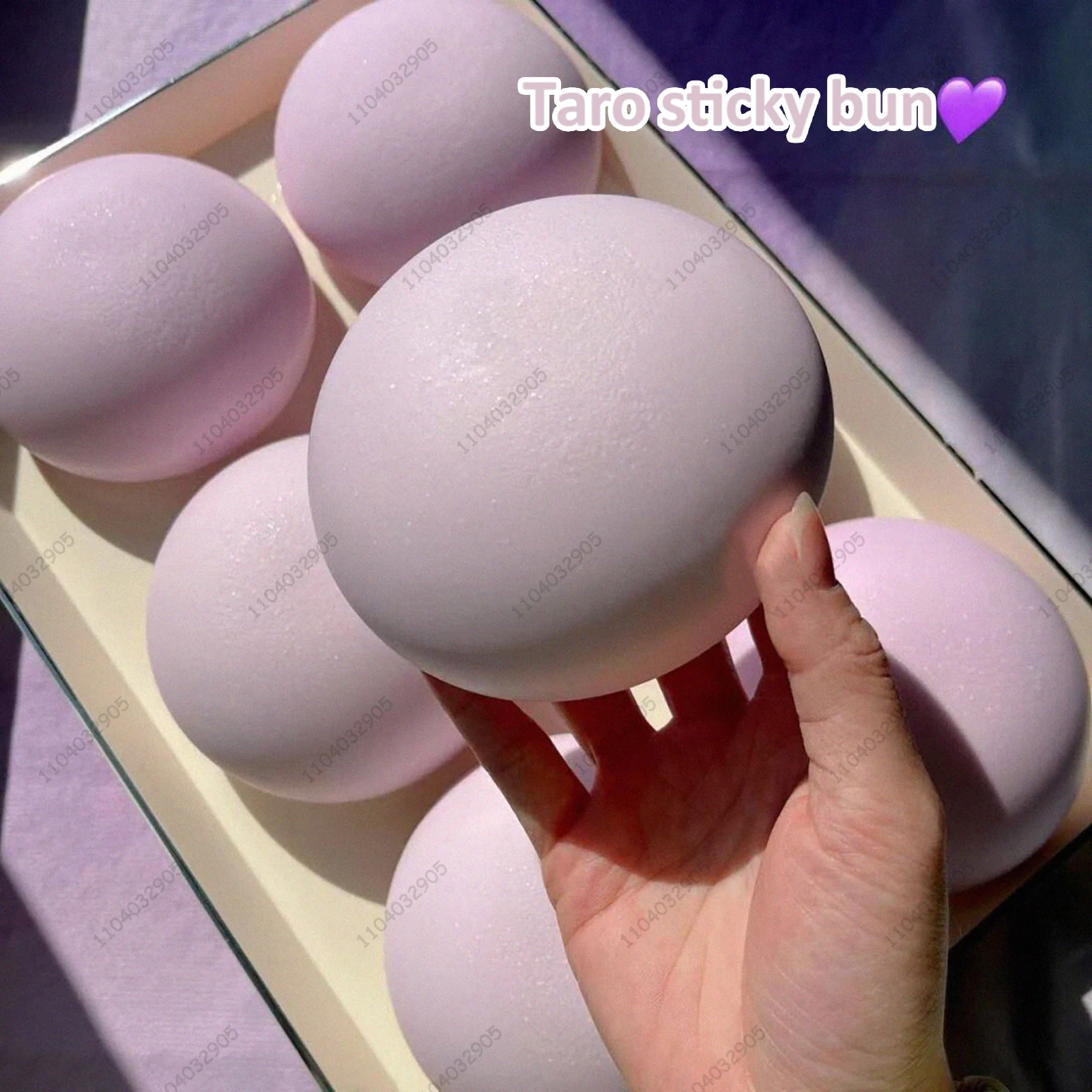 Chignon irisé sirène à montée lente, chignon Taro Squishy, pain aux fraises, jouet à presser, rebond lent, libération du Stress, jouet cadeau relaxant pour les mains