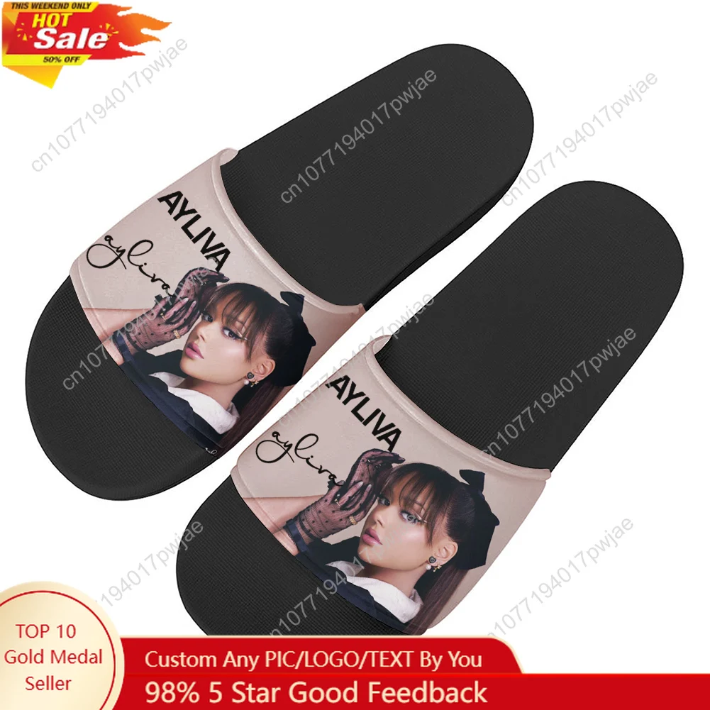 

Ayliva Schwarzes Herz Wunder Slippers Home Water Shoes Mens Womens Summer Slipper Retro Indoor Outdoor Shower light Pool Sandals
