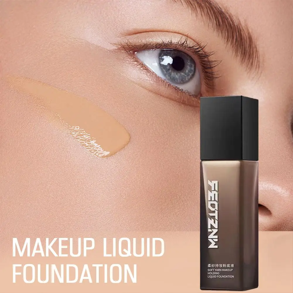 30g Waterproof Liquid Foundation Long Lasting Makeup Hydrating Natural White Face Concealer Sweat-Proof Oil-Control Foundation