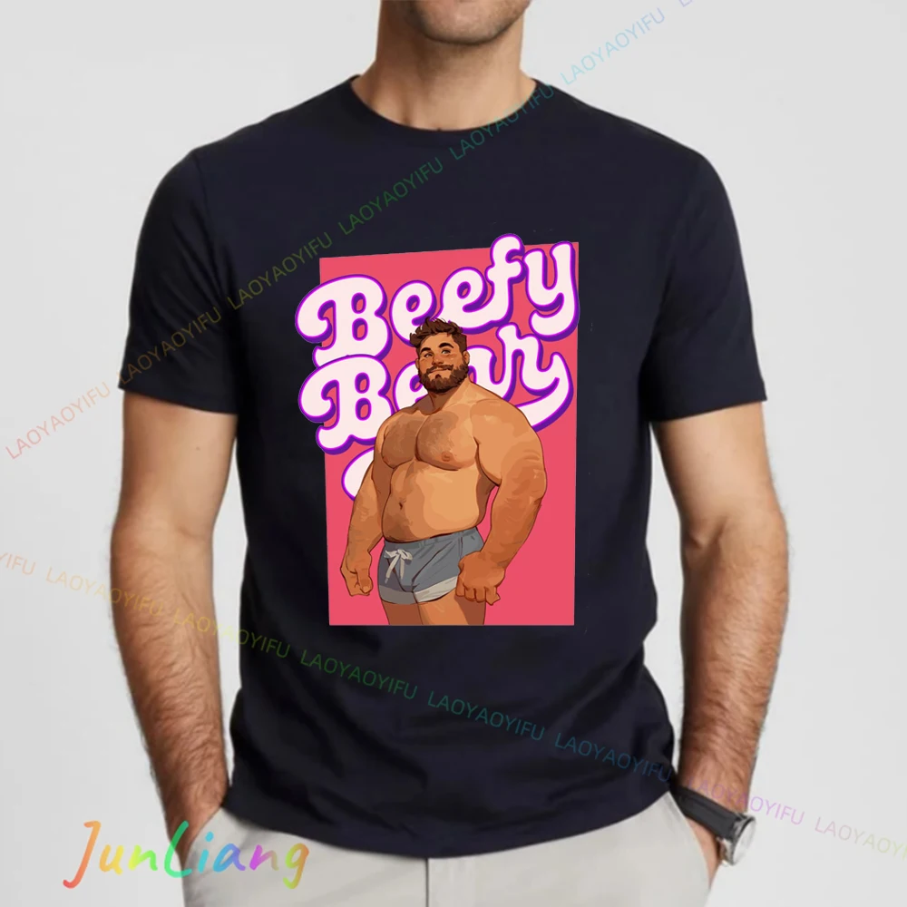 مضحك أدام يحب دونجاري ، بوبو دب فخر الفن مثلي الجنس ، ملابس الشارع للرجال ، تيشيرتات نسائية ، ملابس قطنية