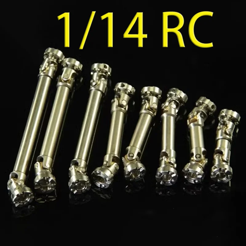 1:14th Scale Metal Simulation 45-215mm Flange Drive Shaft for Tamiya RC Truck SCANIA 770S R620 VOLVO BENZ Arocs MAN TGX Car