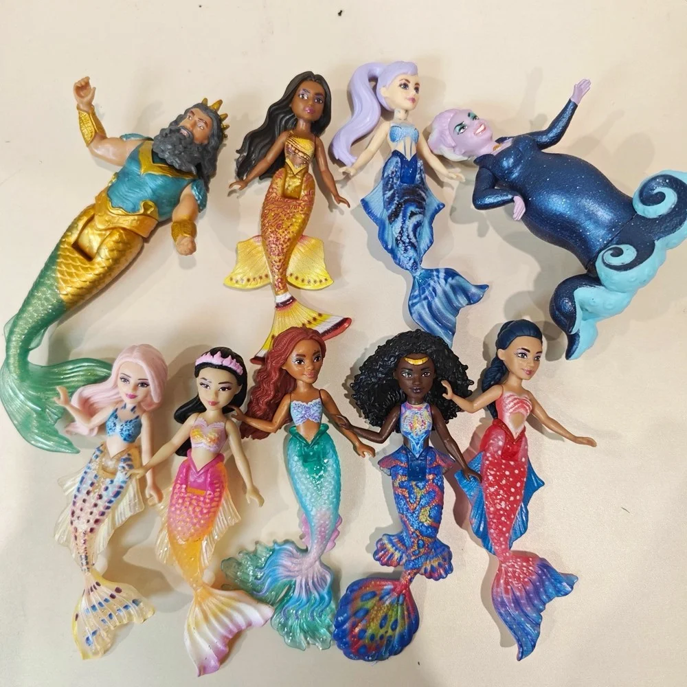 Na stanie hurtowa sprzedaż gadżetów filmowych Syrenka Ariel ‌   Lalka Eric Ruchoma Figurka Urocza Lalka Dekoracja na Biurko Zabawka dla Dziewczynki Bez Pudełka