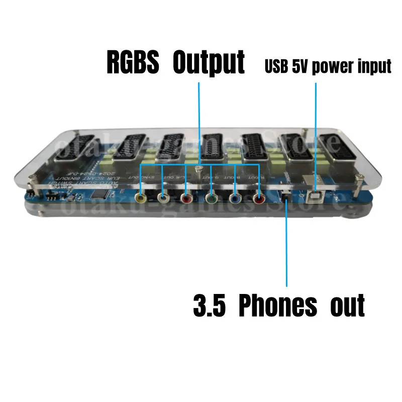 2024 NEW 6 Input 1 Output Automatic switcher 6 way in SCART ( EUR ) and 1 way out ( 1*SCART European output + 1 RGBS RCA output)