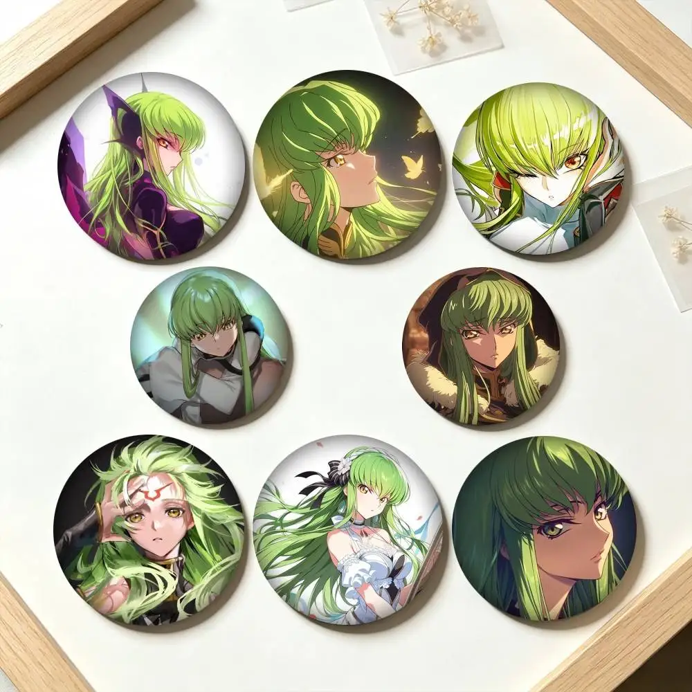 C-Code Geass C-C C-C Anime  25 32 44 58 75mm Badges Personalized Round Brooches Pins Accessory Gift