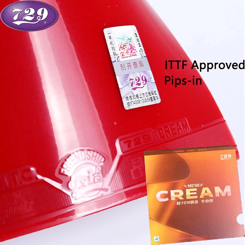 

Friendship 729 Table Tennis Rubber Sheet CREAN PRO Pips-in Sticky Ping Pong Rubber with Sponge Professional Rubber ITTF Approved