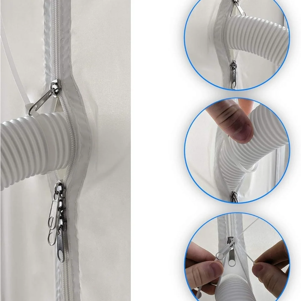 

For Air conditioning sealing cloth for sliding doors with easy installation fits portable units and vented dryers 210 by 90 cm