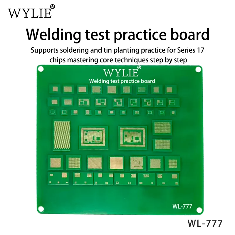 WYLIE WL-777 Multi-Function Welding Practice PCB Board For BGA Reballing Fly Wire Chip Capacitor Soldering Training Phone Repair