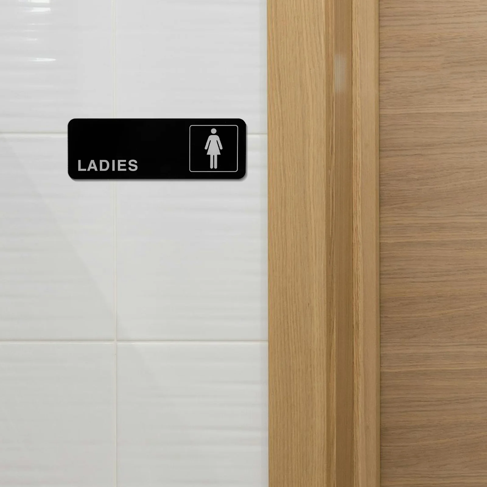 Bathroom Symbol Door Sign Commercial Signs for Business Cute Ladies Gentlemen Restroom Female Toilet