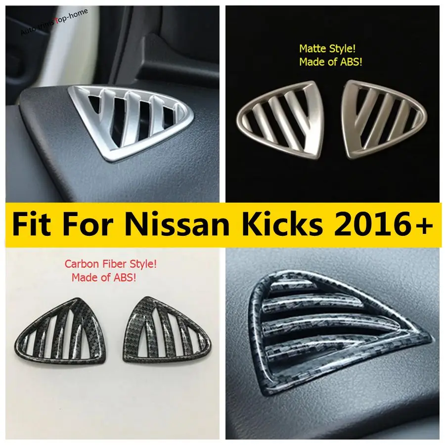 Air Conditioning Vents Frame Cover Trim Dashboard AC Outlet Decor Panel Fit For Nissan Kicks 2016 - 2023 Car Accessories