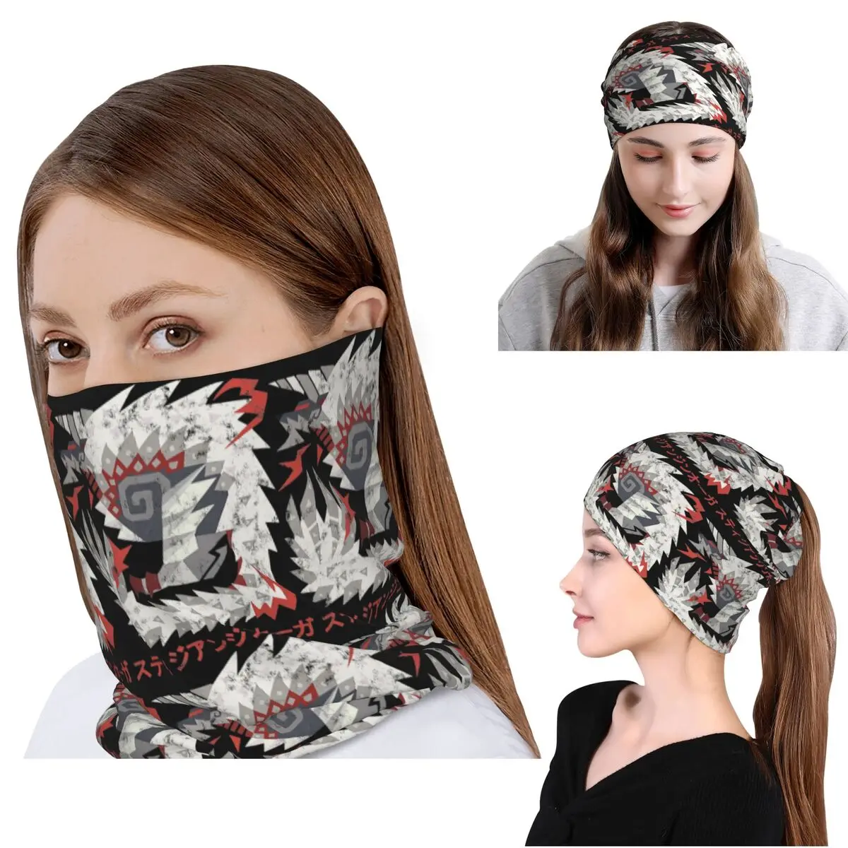 

Monster Hunter Bandana Neck Cover Mask Scarf Warm Headwear Beanies Hat Unisex Adult Winter