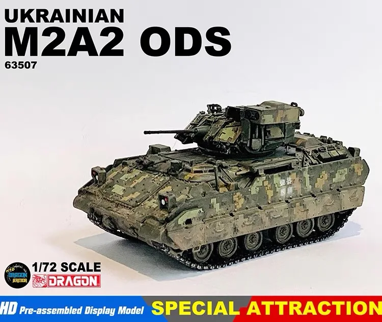 Dragon 1/72 Ukraine M2A2 ODS M2 Bradley Infantry Tank Finished Model Tank 63507 Plastic Diecast Military Collection in Stock