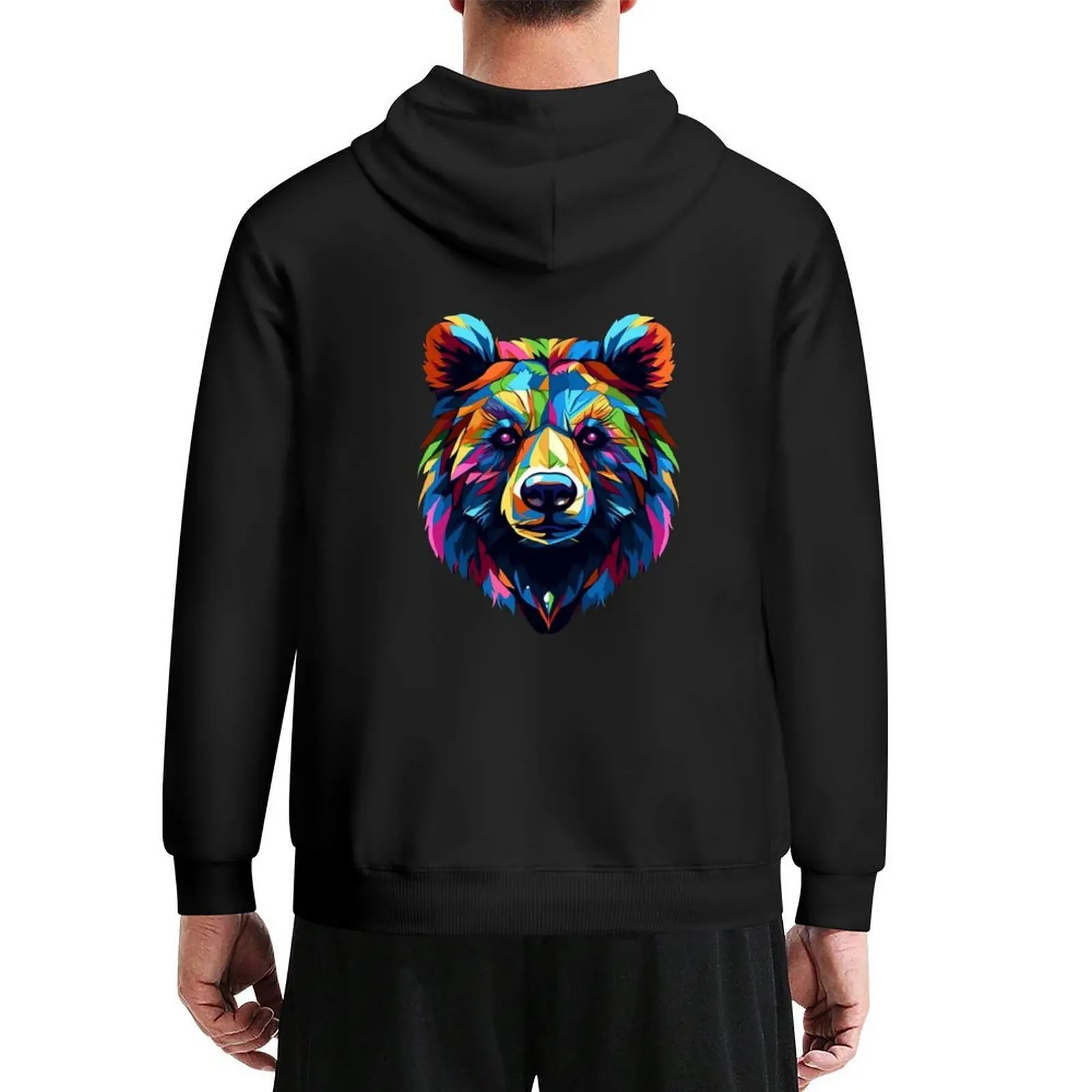 

Just A Bear You Use To Know Rainbow Bear Shirt Hoodie japanese style korean autumn clothes male clothes fashion men hoodie men