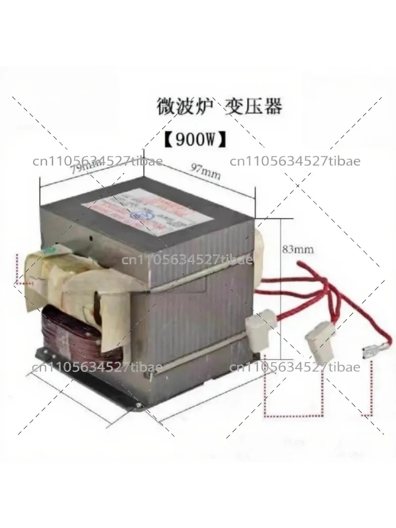 Microwave Oven Transformer 900W Replacement Part, High Voltage Compatible with Microwave Oven