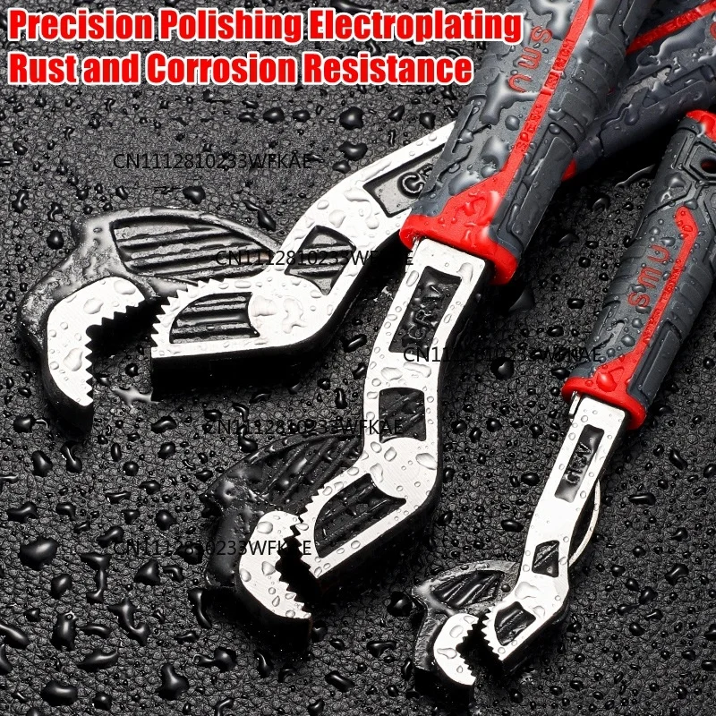Multifunctional Self-locking Pipe Wrench , Industrial Grade Adjustable Universal Pipe Wrench, Fast Power Grip Pipe Wrench