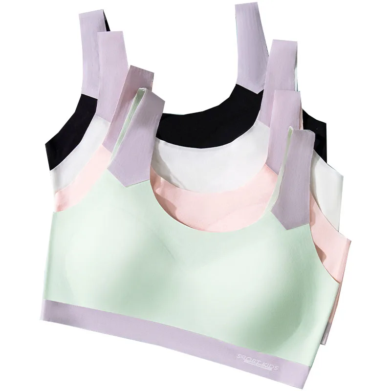 1pcs Thin Girls Training Bras Student Vest Underwears Children Bralette Adolescent Breathable Tops Teenager Kid Sport Bras M-2XL view 6