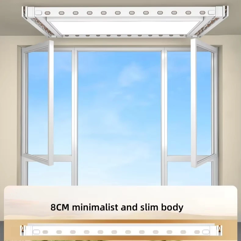 

Smart Ceiling Mounted Electric Clothes Drying Rack Foldable Lifting Clothes Hanger Metal Laundry Rack Heavy Duty Clothes Dryer