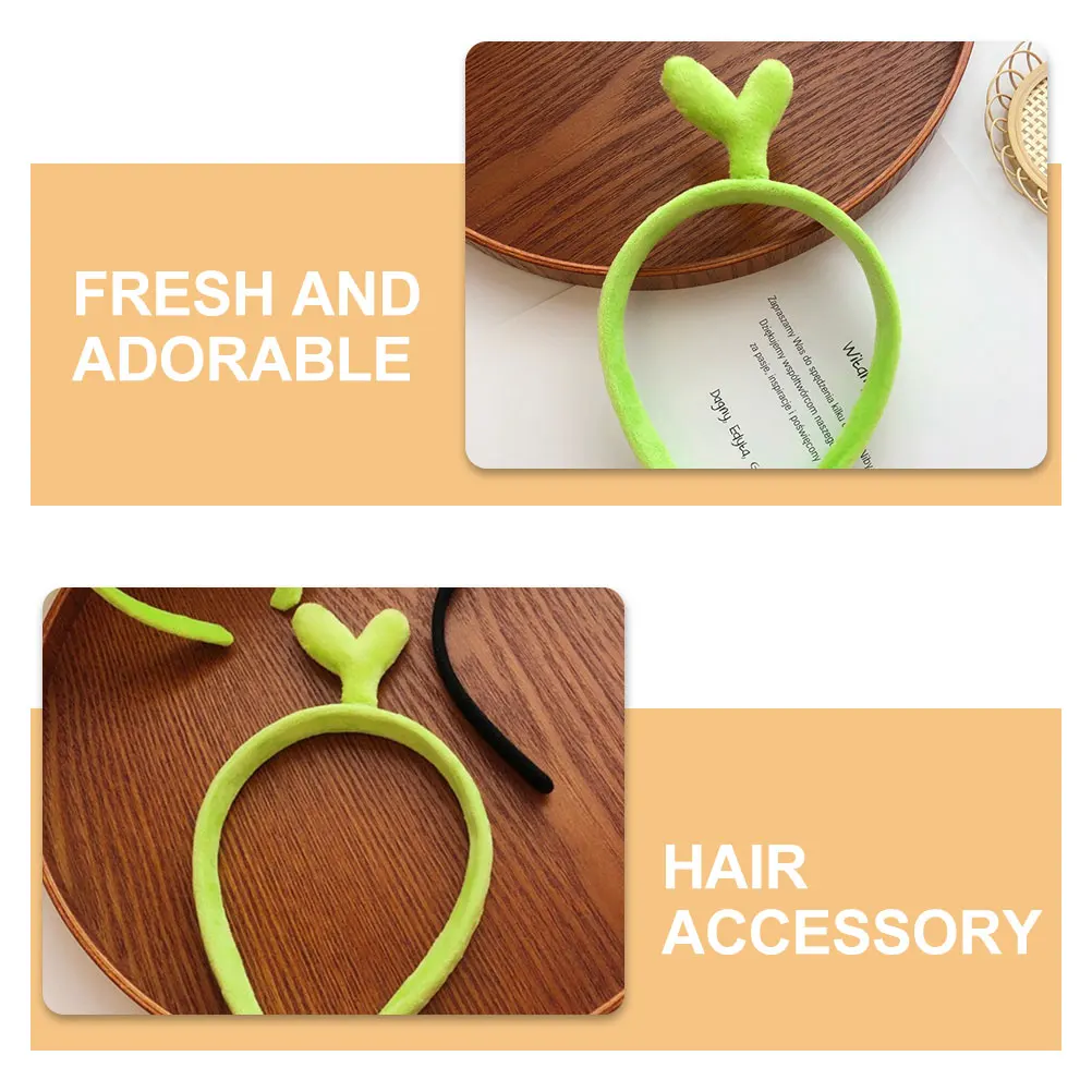 

Sprouts Headband Women Nonslip Green Photo Booth Props Hair Accessory Party Cosplay Birthday Wedding Photo Booth Prop