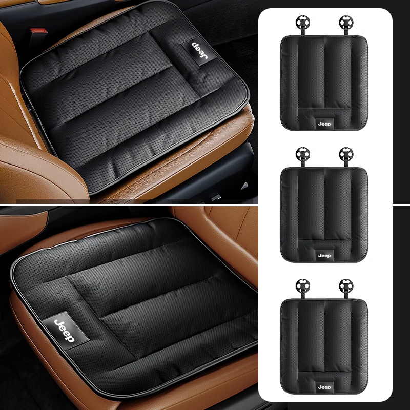 Car Front Seat Cushion Soft Breathable Seating Mat For Jeep Renegade Cherokee Compass Patriot Wrangler Liberty Trailhawk Rubicon