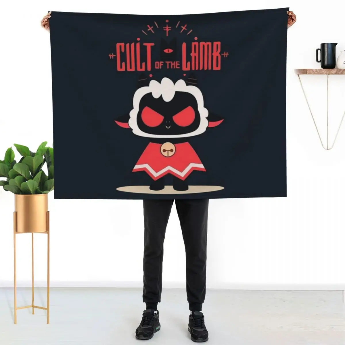 cult of the lamb Throw Blanket Color Fast Cozy Throw Blanket