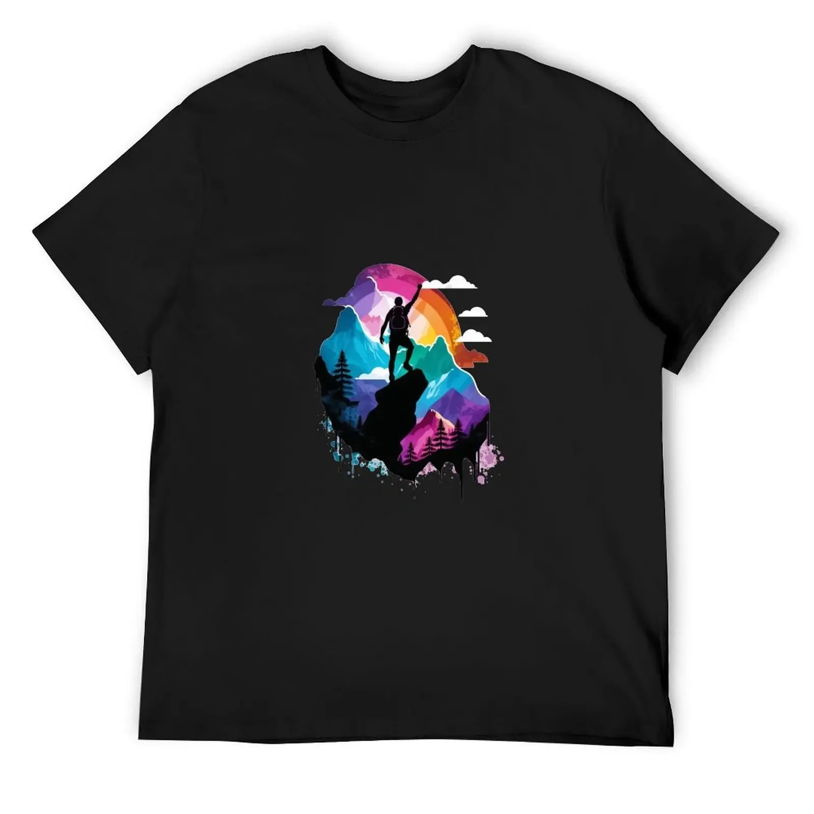 

Rainbow Pride Mountain Climber T-Shirt cheap stuff vintage anime shirt kawaii clothes customizeds big and tall t shirts for men
