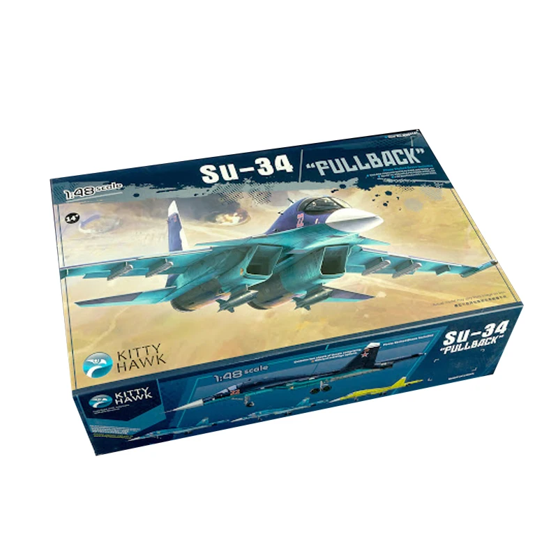 Montado Kit modelo de aeronave, Kitty Hawk, Fullback caça-bombardeiro, Sukhoi russo, KH80141, 34, 1:48