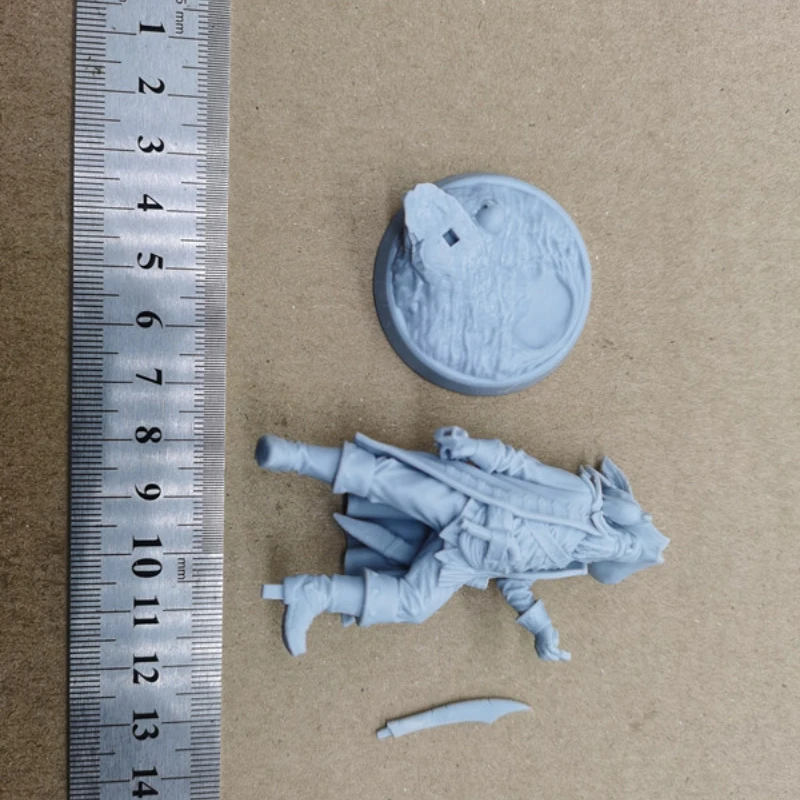 Resin Figure 1/24 Scale 75mm Pirate Captain Diy Assemble Model Kit Unassembled Dioramas Unpainted Statuettes Toys