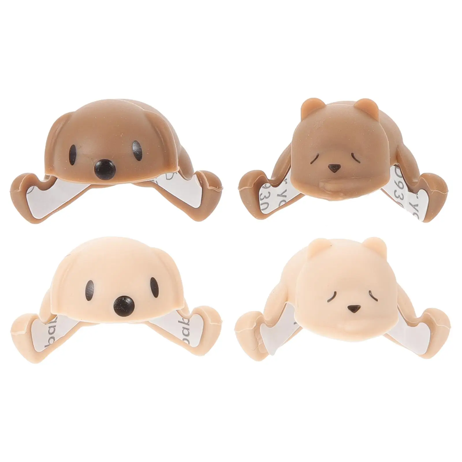 

4Pcs Animal Style Silicone Desk Corner Protectors Adorable Dog Bear Proofing Guards Furniture Safety Covers Table