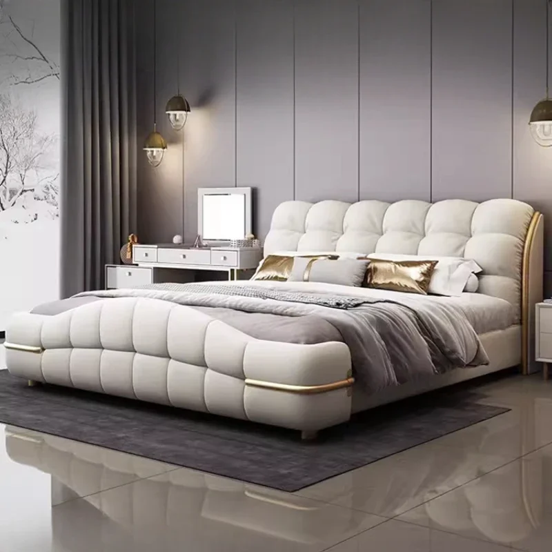 Queen Frame Double Bed Luxury King Size Modern Hotel Twin Double Bed Princess Modern Letto Matrimoniale Bedroom Furniture